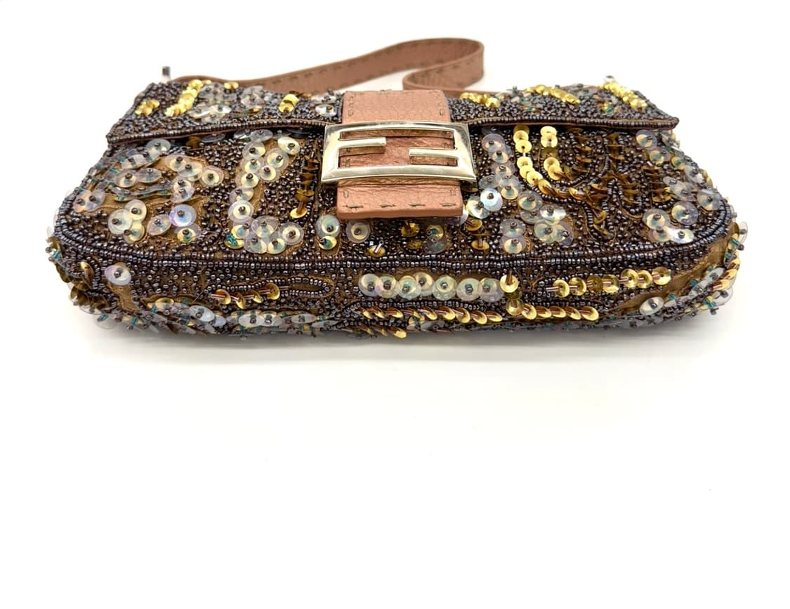 2000s 펜디 셀러리아 비즈시퀸 바게트백 상품이미지3