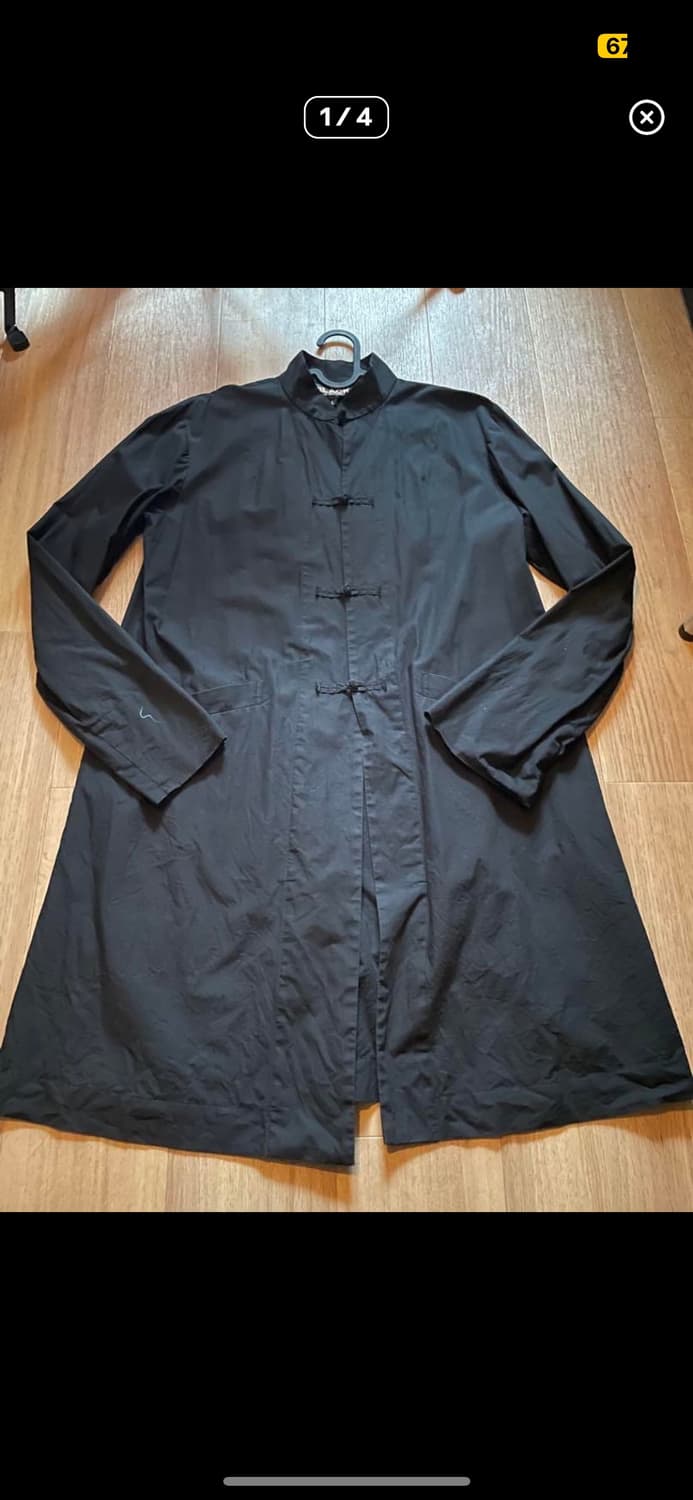 꼼데가르송 블랙 차이니즈 롱 셔츠 상품이미지1