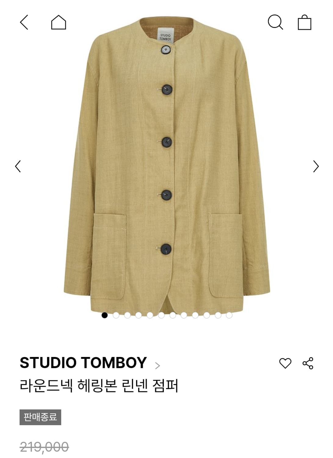 스튜디오톰보이 22만대 라운드넥 헤링본마자켓 상품이미지4