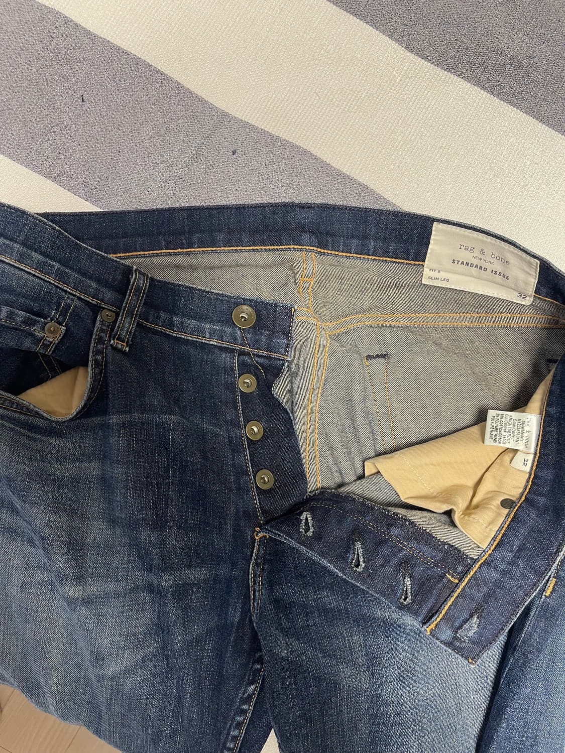 랙앤본(rag & bone) 중청 슬림 데님 청바지 32 상품이미지7