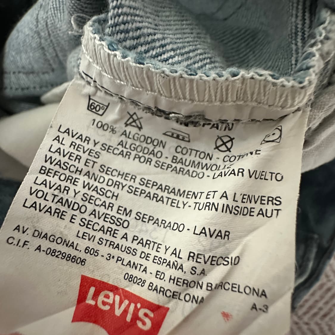 LEVI'S 501 spain made denim jeans 상품이미지6