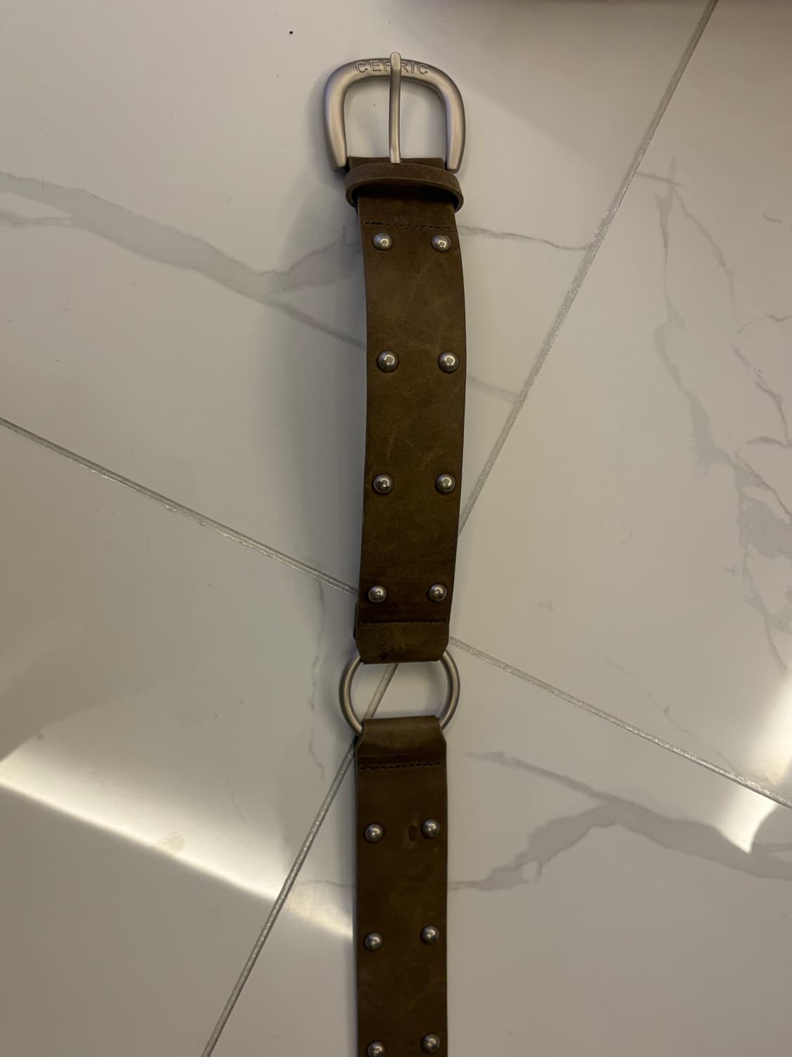 Cerric 세릭 벨트 two ring rivet belt brown 상품이미지3