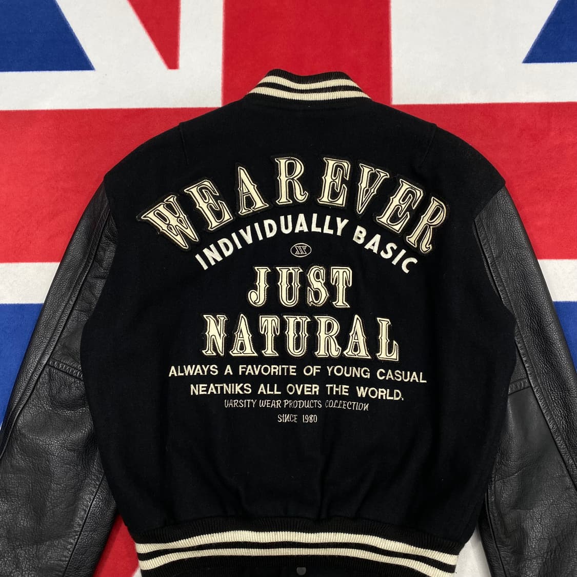 빈티지 소가죽 울 바시티 M  상품이미지5