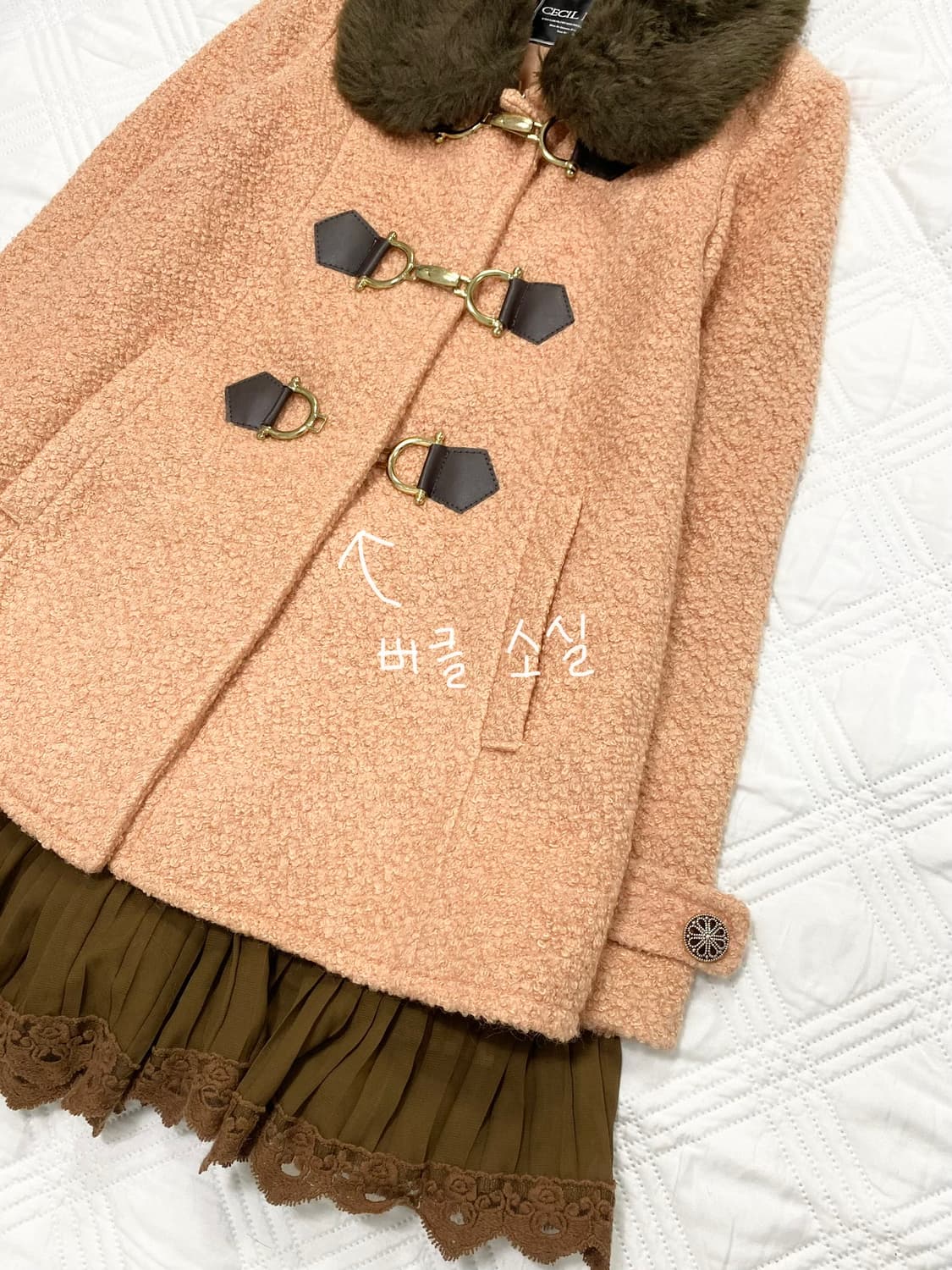 ꒰ঌ 세실맥비 쿠루미 딸기초코 버클 코트 ໒꒱ 상품이미지6