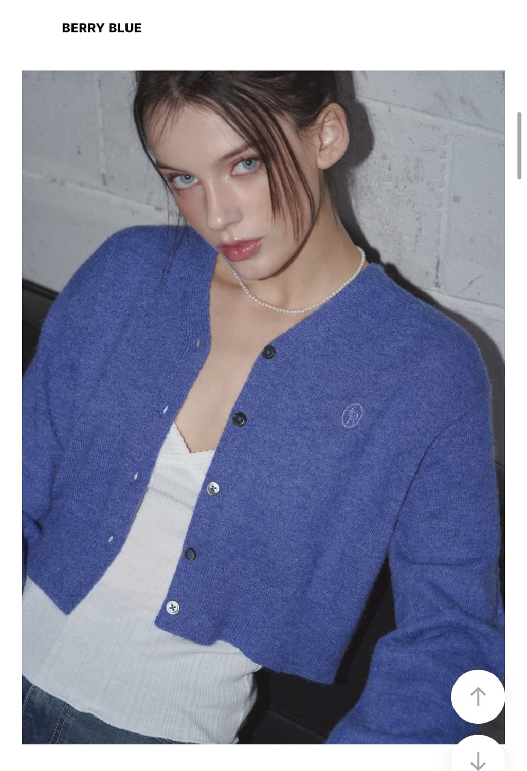 (FREE) 레더리 라인 케이블 니트 크롭 가디건 판매 상품이미지4