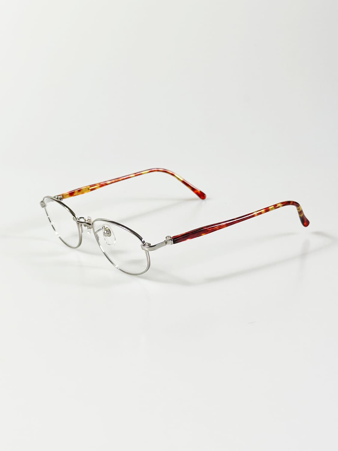 90s 실버 슬림 오벌 메탈 프레임 빈티지 안경 상품이미지3