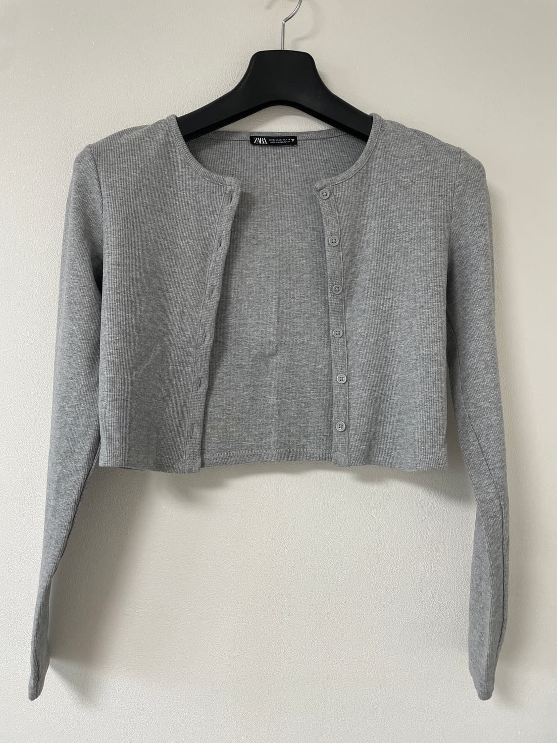 자라 골지 크롭 가디건 상품이미지1