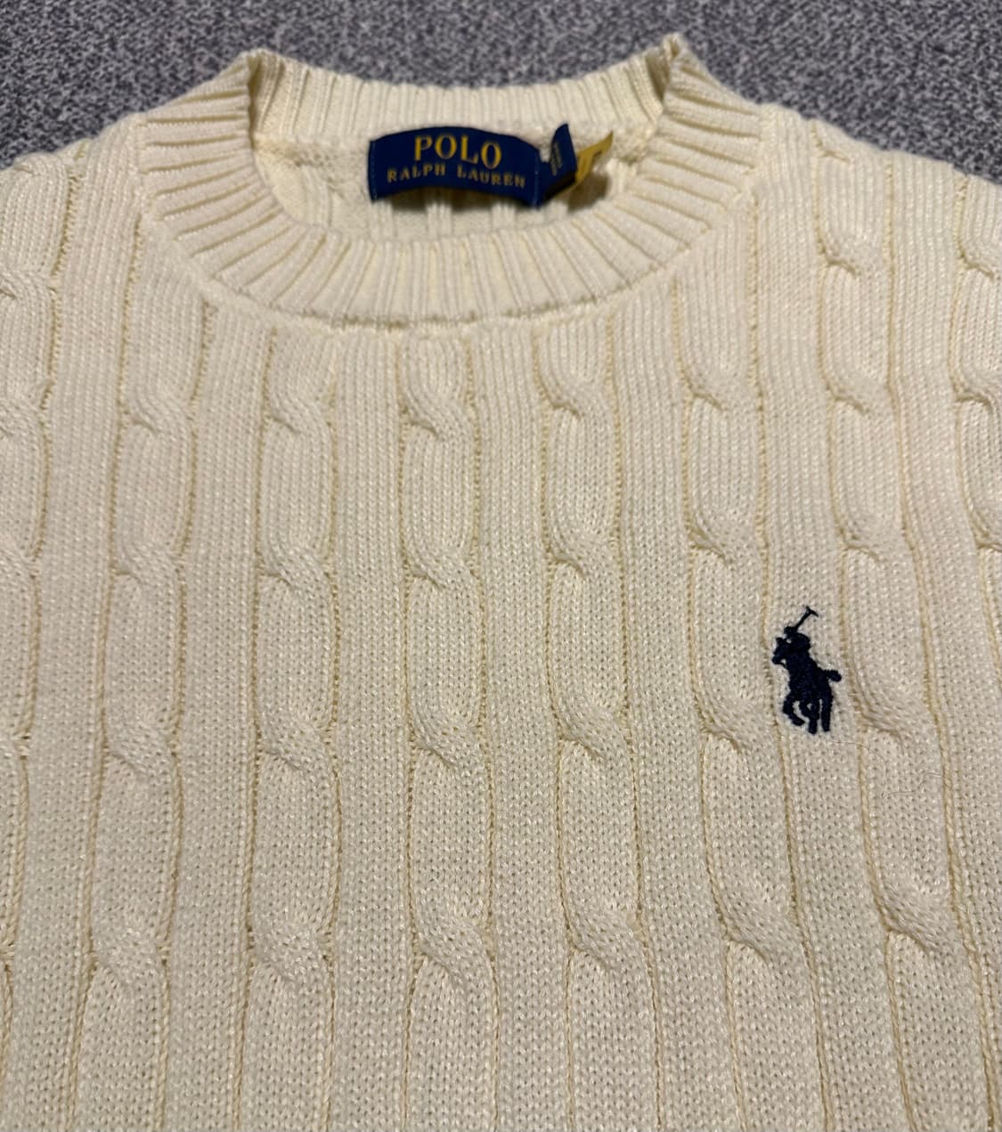 폴로랄프로렌 여성 케이블 니트 아이보리 L 상품이미지2