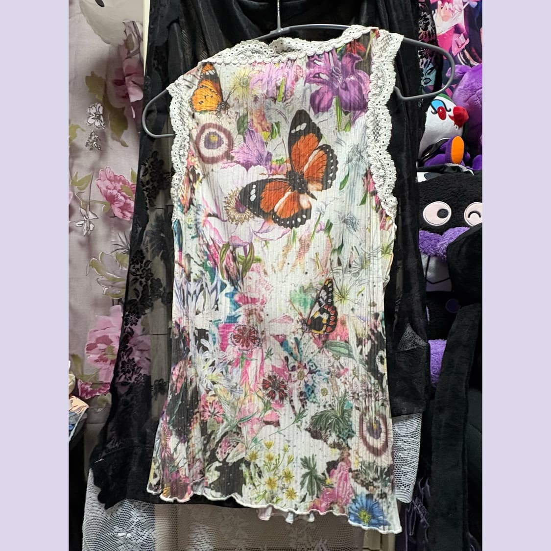 로맨틱 페어리 무드 오리엔탈 슬리브리스 펑크  갸루 나시 일본빈티지 상품이미지2