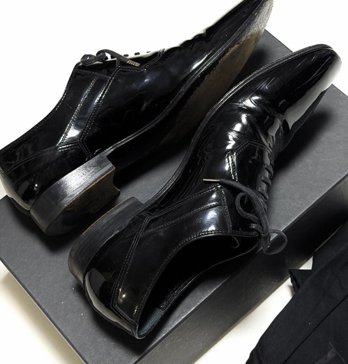 Dior homme 에디기 에나멜 코팅 레더 드레스 슈즈 41 상품이미지2