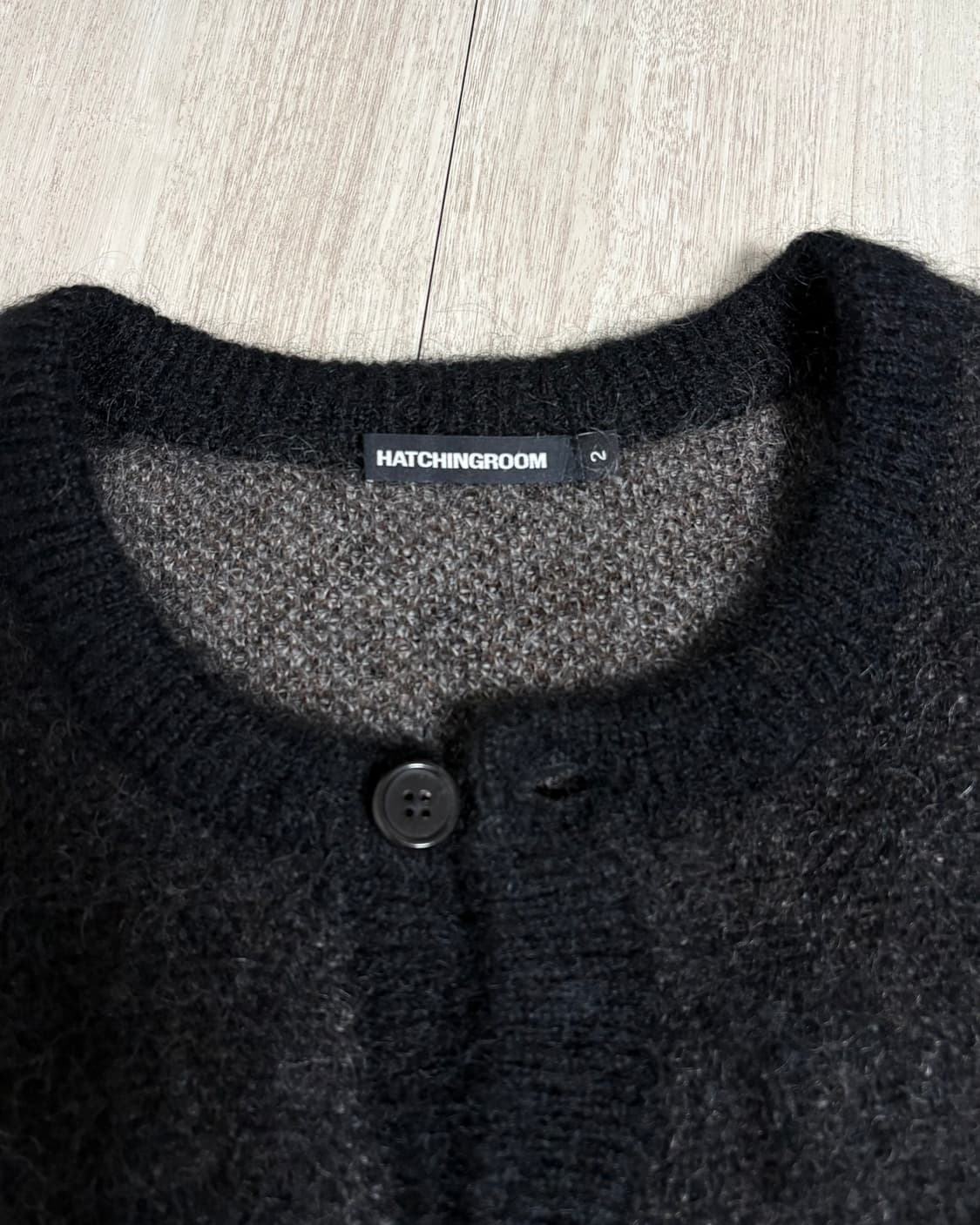 [2]해칭룸 하나비 모헤어 가디건 블랙 상품이미지6