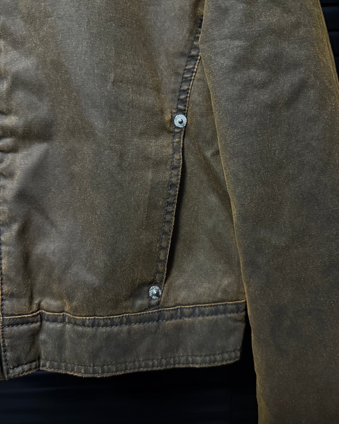 자라 왁스드 워시드 워싱 레더 가죽 브라운 빈티지 크롭 점퍼 항공 ma1 상품이미지4