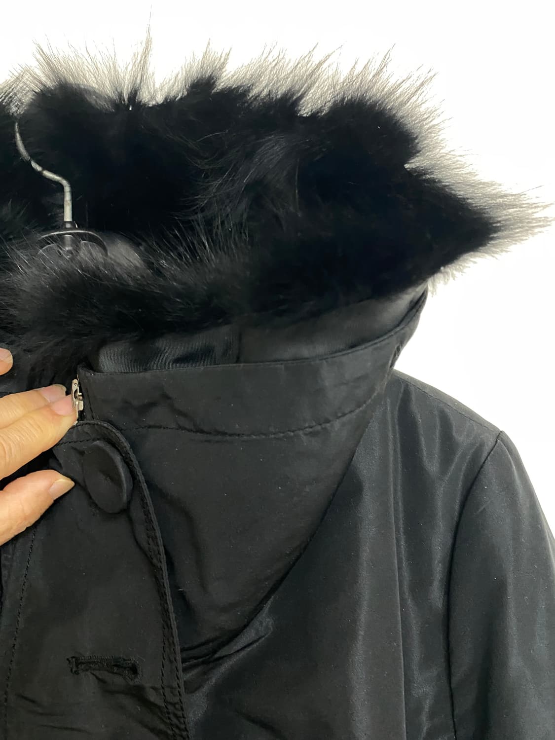 Elegance Sports 여성 퍼 코트 블랙 95 상품이미지3