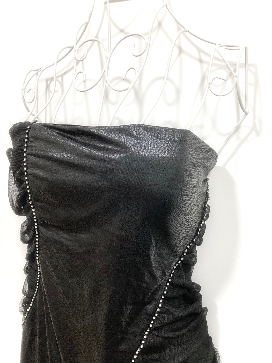 Black python chiffon Top 상품이미지1