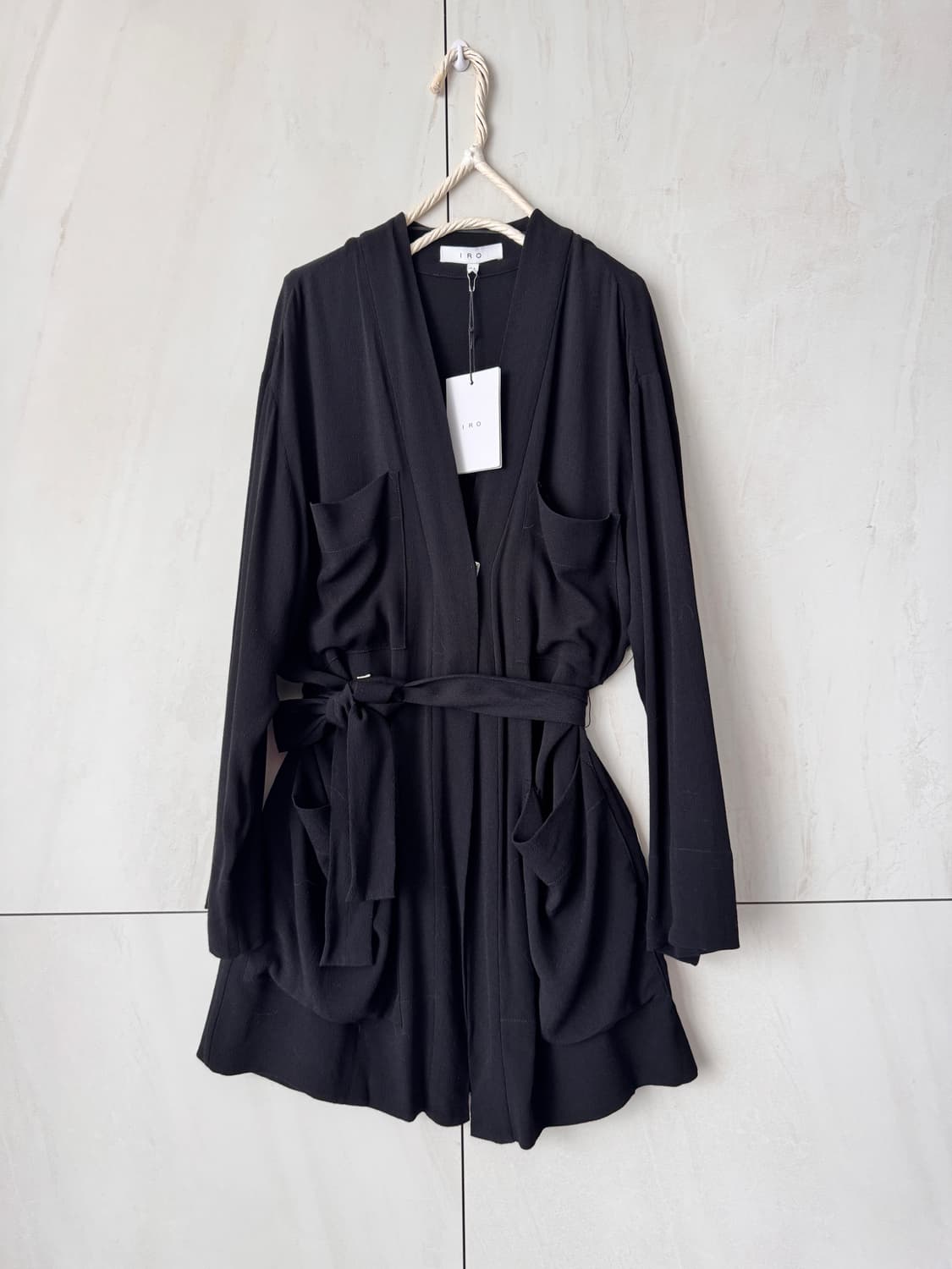 새상품 IRO 모니카 드레이핑 랩 원피스&가디건 34 (44,55사이즈) 상품이미지4