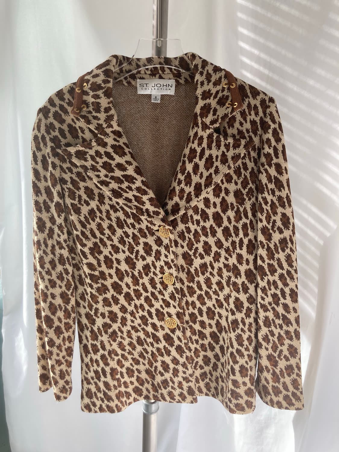 정품) ST.JOHN 세인트 존 여성 레오파드 호피 겨울 자켓 상품이미지1