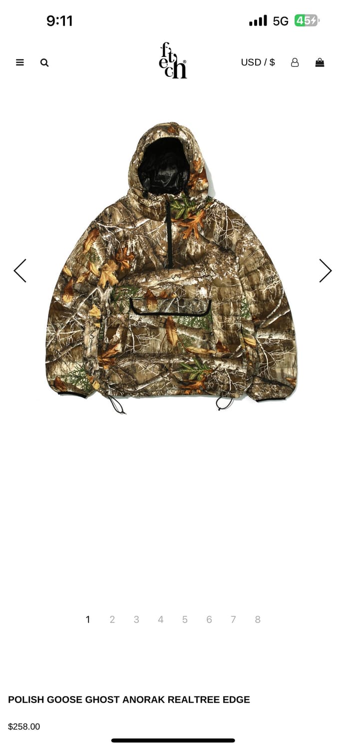 [S] 페치선데이 Fetch Sunday 리얼트리 구스다운 아노락 패딩 상품이미지2