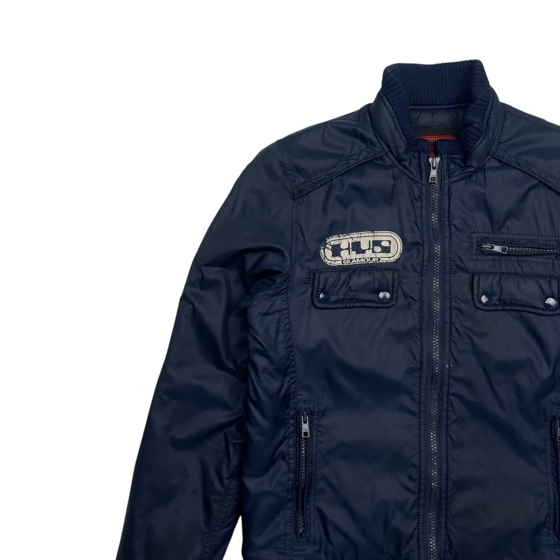 히스테릭 글래머 ROCK 네이비 레이싱 패딩 자켓 OS 상품이미지2