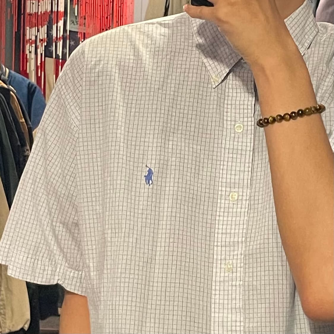 [IM] polo 폴로 체크 화이트 반팔셔츠 상품이미지5