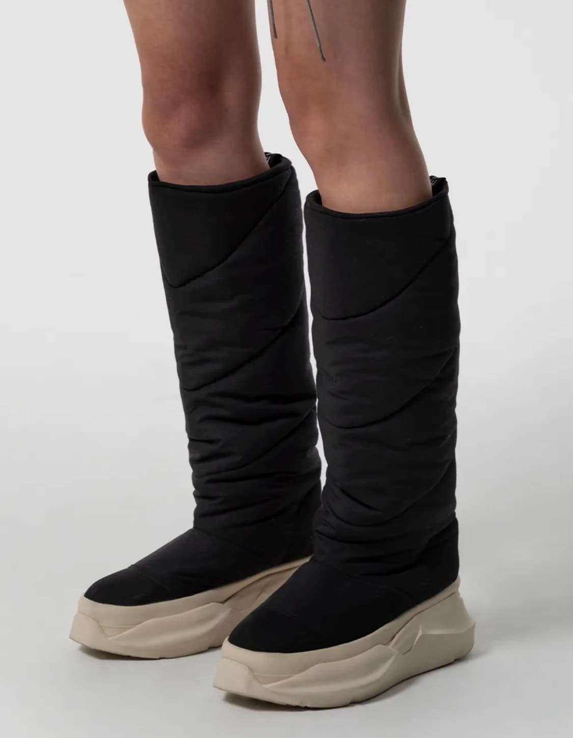 Yeel 퍼 푸퍼 패딩 부츠 블랙 롱부츠 250 상품이미지1