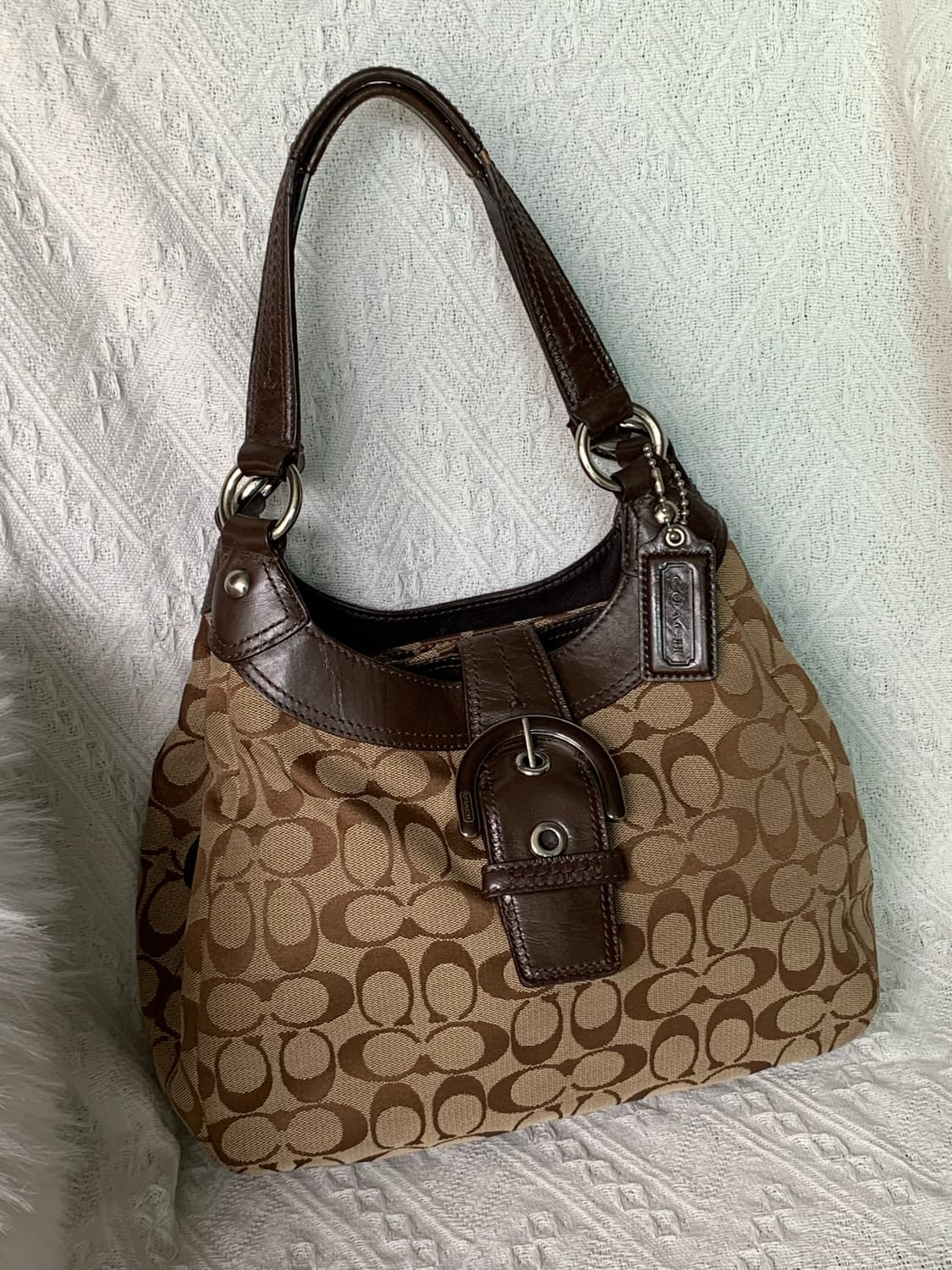 Coach Buckle Shoulder Bag Brown 🤎💼 상품이미지2