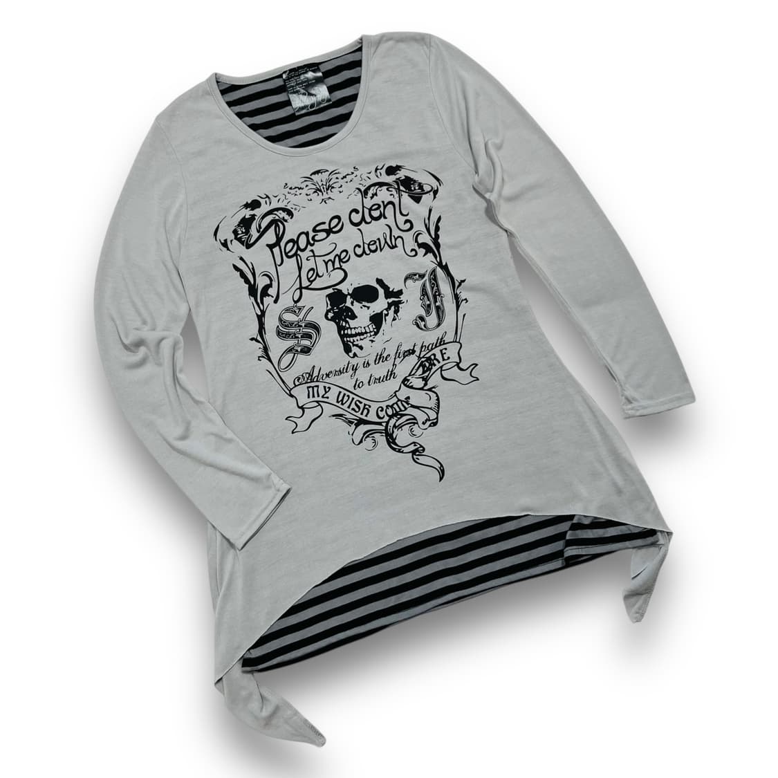 Cherry punk Skull Layered Long Sleeve 상품이미지1