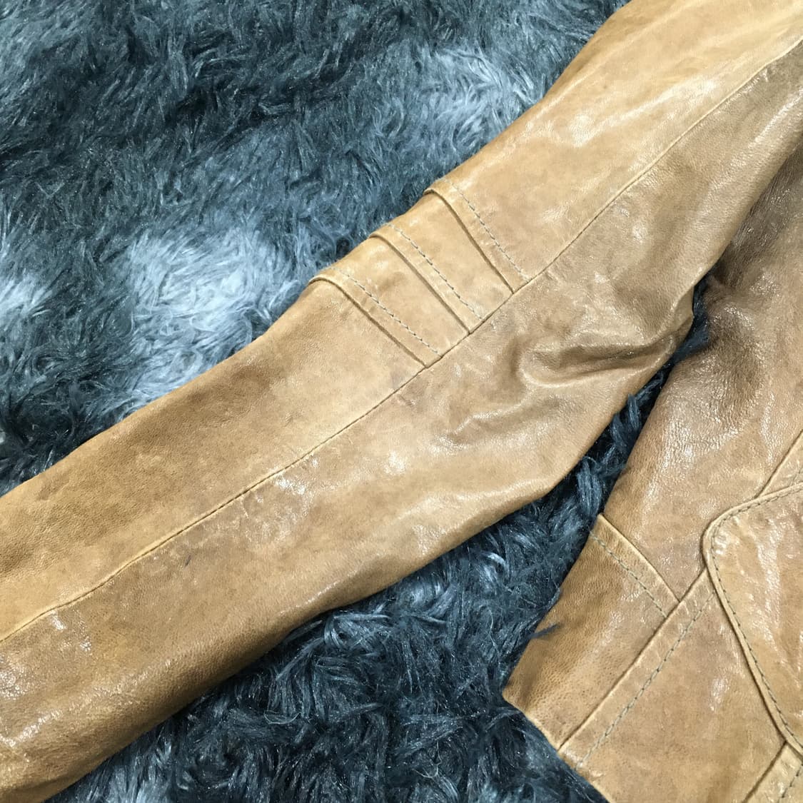 투티/0123 VOV 브라운 양가죽 라이더 멀티웨이 자켓 y2k 상품이미지6