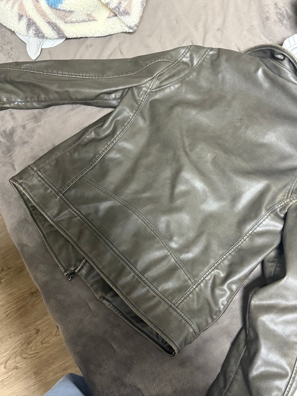 자라 브라운 라이더자켓(XL) 상품이미지2