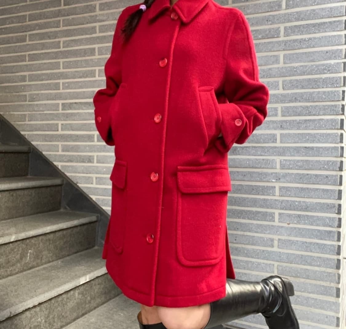 버버리 레드 울코트 상품이미지5