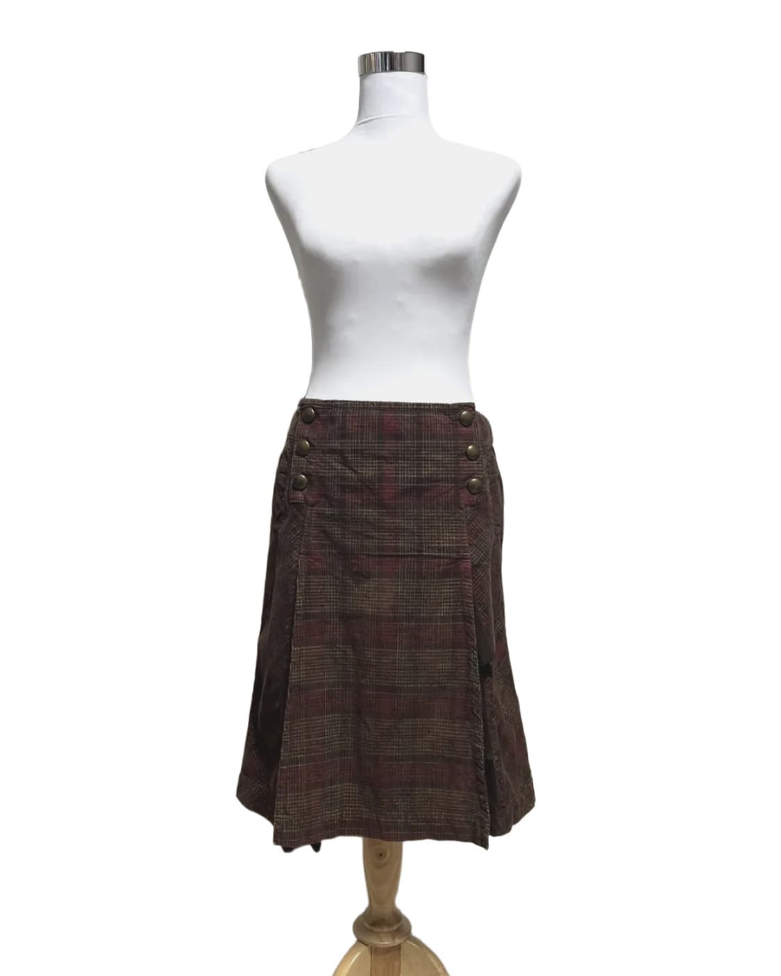 Corduroy check slit skirt 상품이미지5
