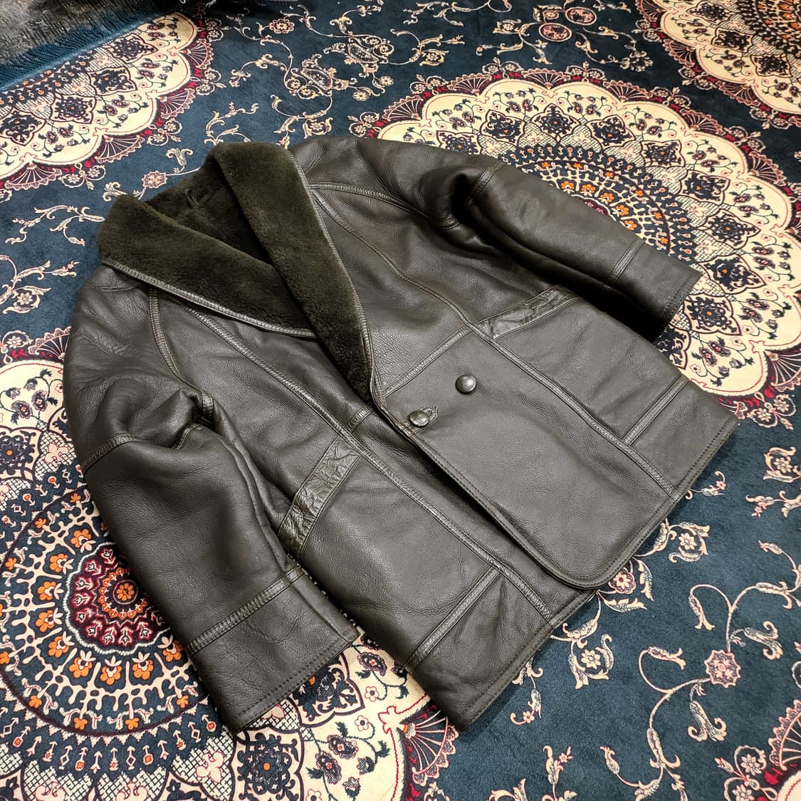 리얼 레더 무스탕 자켓 (L) 상품이미지3