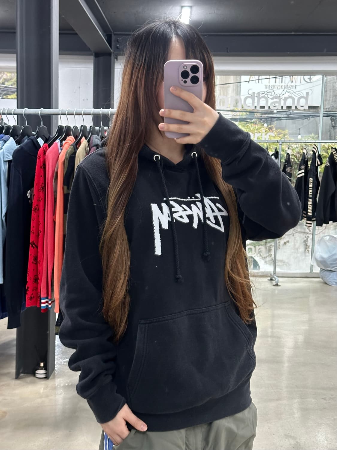 스투시 스탁 빅로고 후드티 상품이미지3