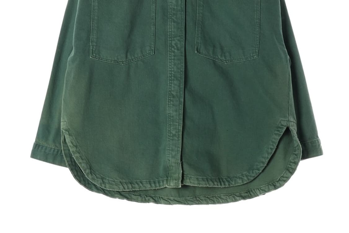 ZARA 오버사이즈 코튼 데님 워크 셔츠 그린 L 상품이미지4