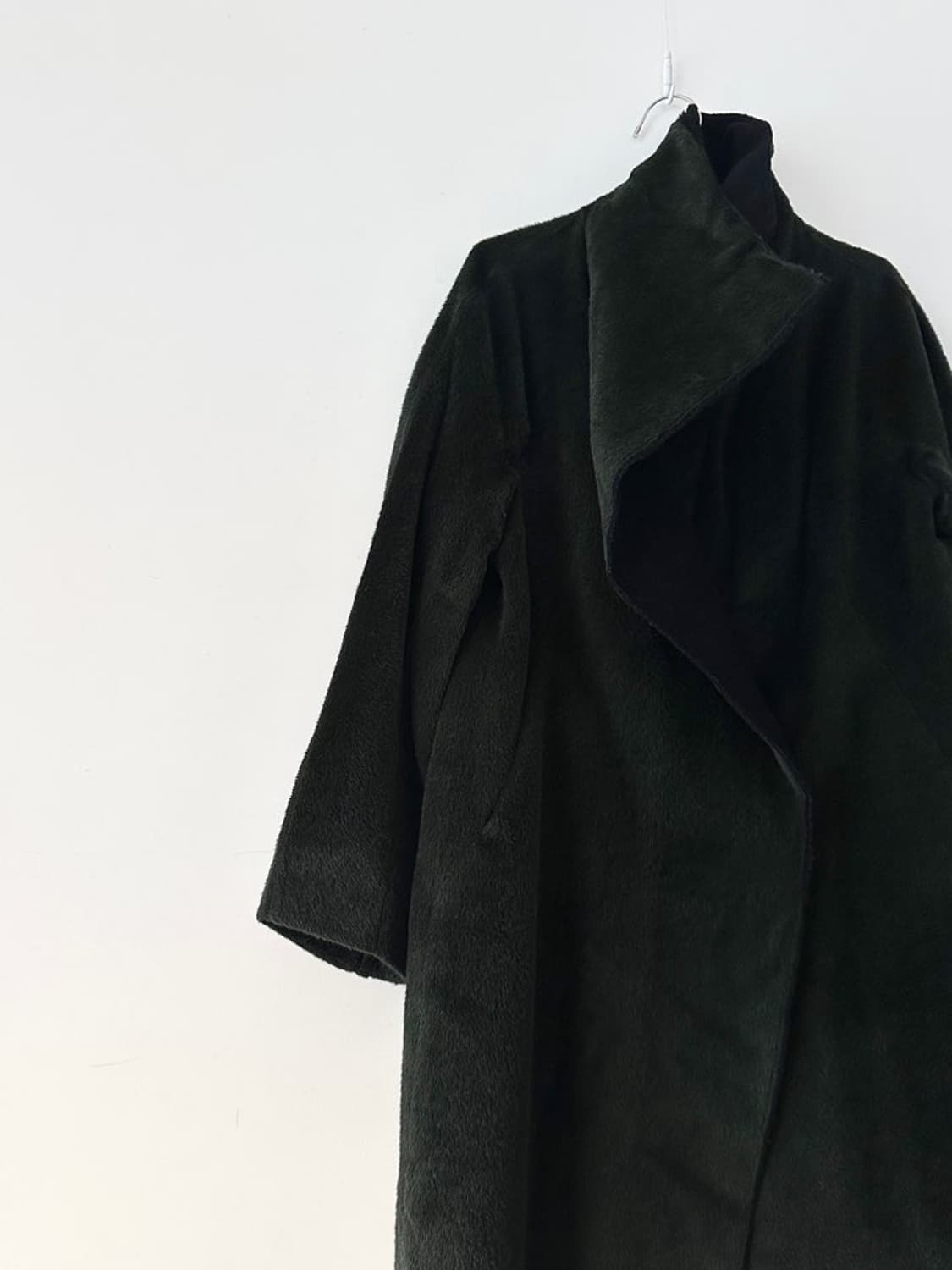 TIME neck drape wool coat / khaki 상품이미지4