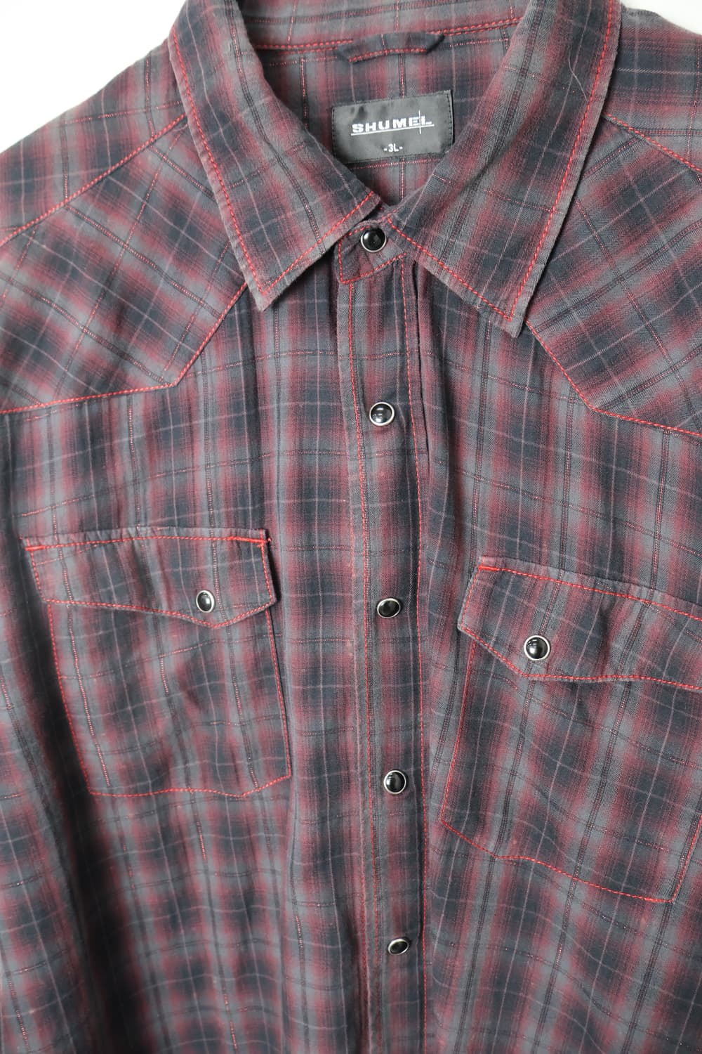 JPN Western Plaid Shirt Overfit 상품이미지4
