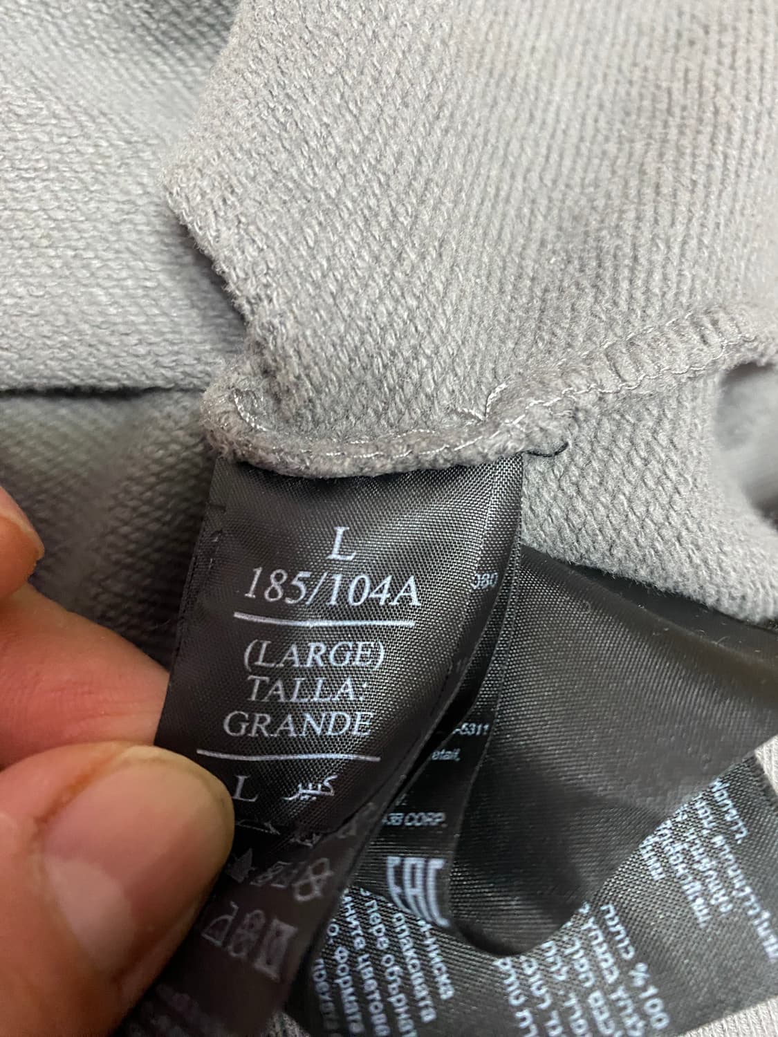 올세인츠 남성 다크 그레이 맨투맨 L (105) 상품이미지6