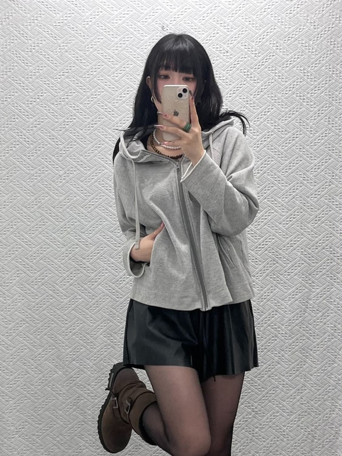 아디다스 빈티지 레트로 00's 세미크롭 후드집업 95 C11757 상품이미지2