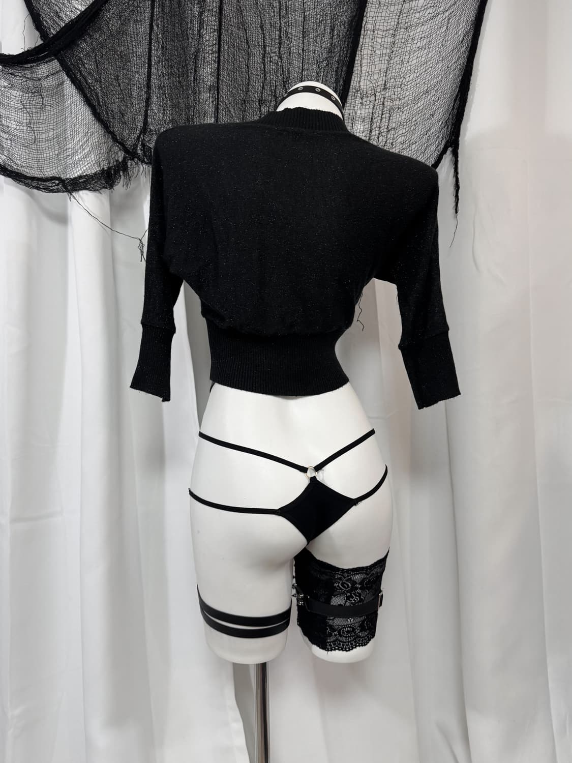 black glitter zip up 상품이미지3