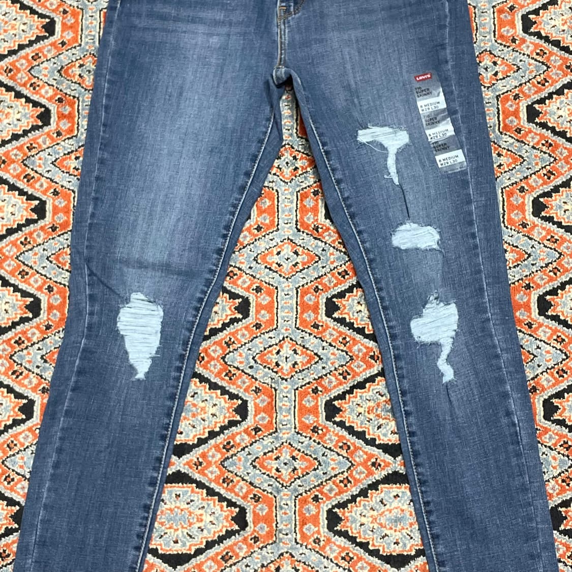 (새제품) 리바이스 수퍼스키니 중청 워싱 데님 여성29 상품이미지3