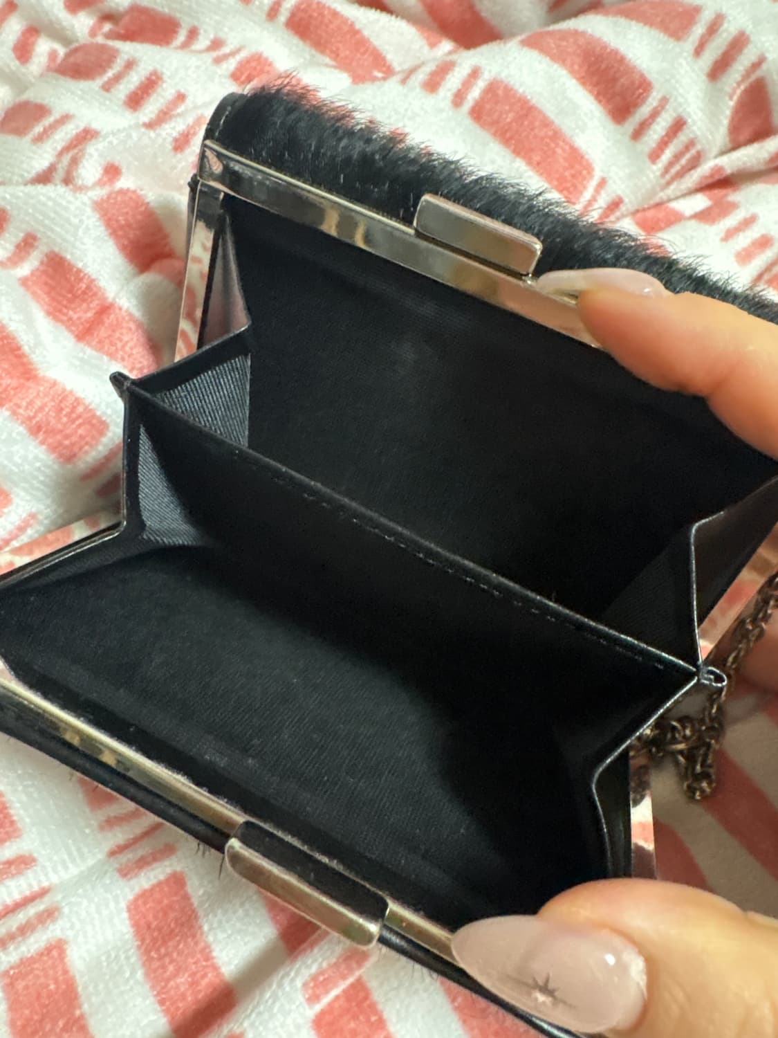 Pinky&Dianne 핑키앤다이안 블랙 송치 큐빅 반지갑 갸루 상품이미지5