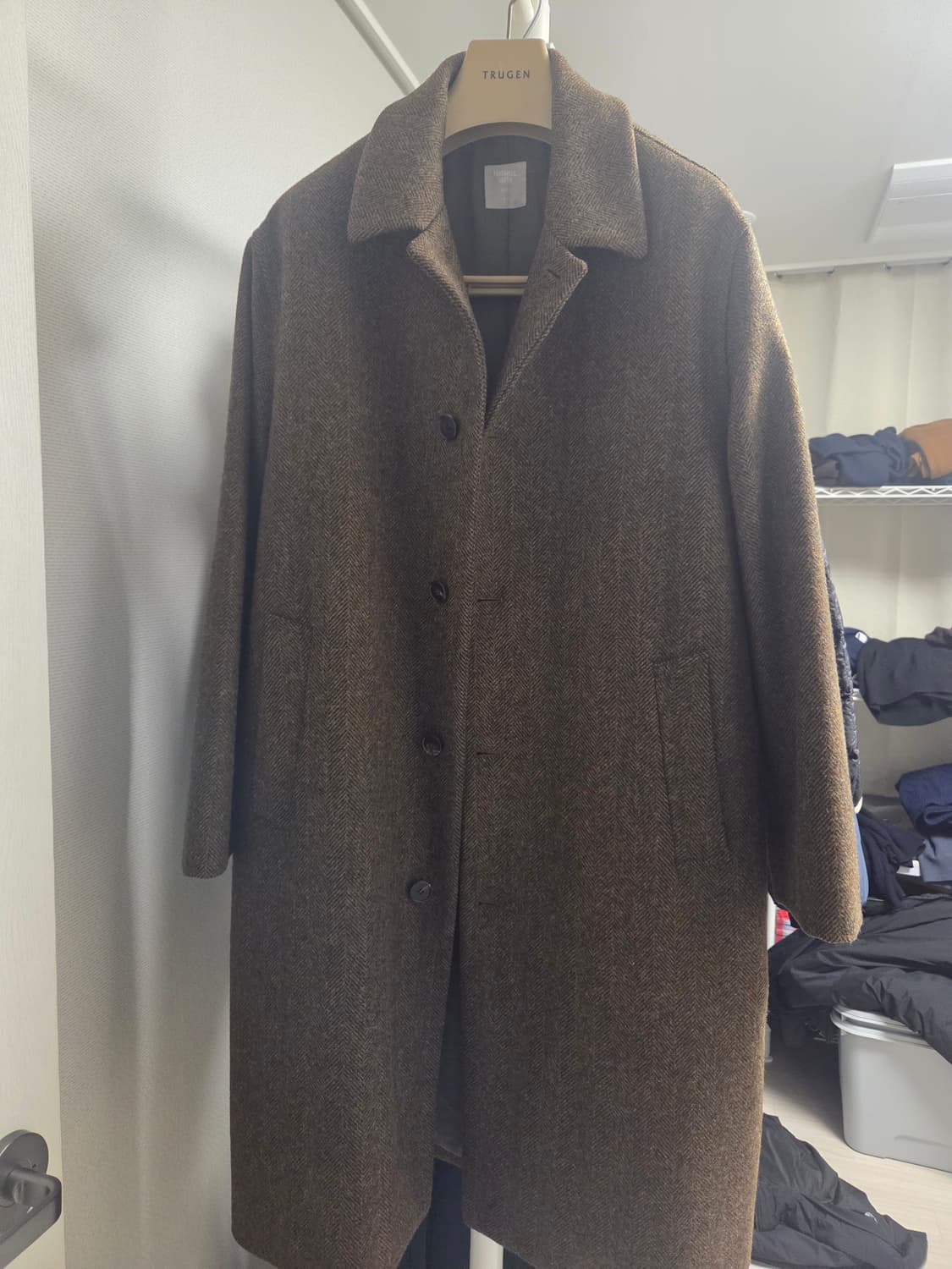 어나더오피스 봉주르 싱글코트 1 브라운 상품이미지4