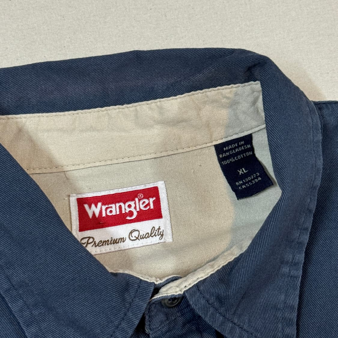XL) Wrangler 랭글러 투포켓 워크웨어 코튼 셔츠 네이비 상품이미지6