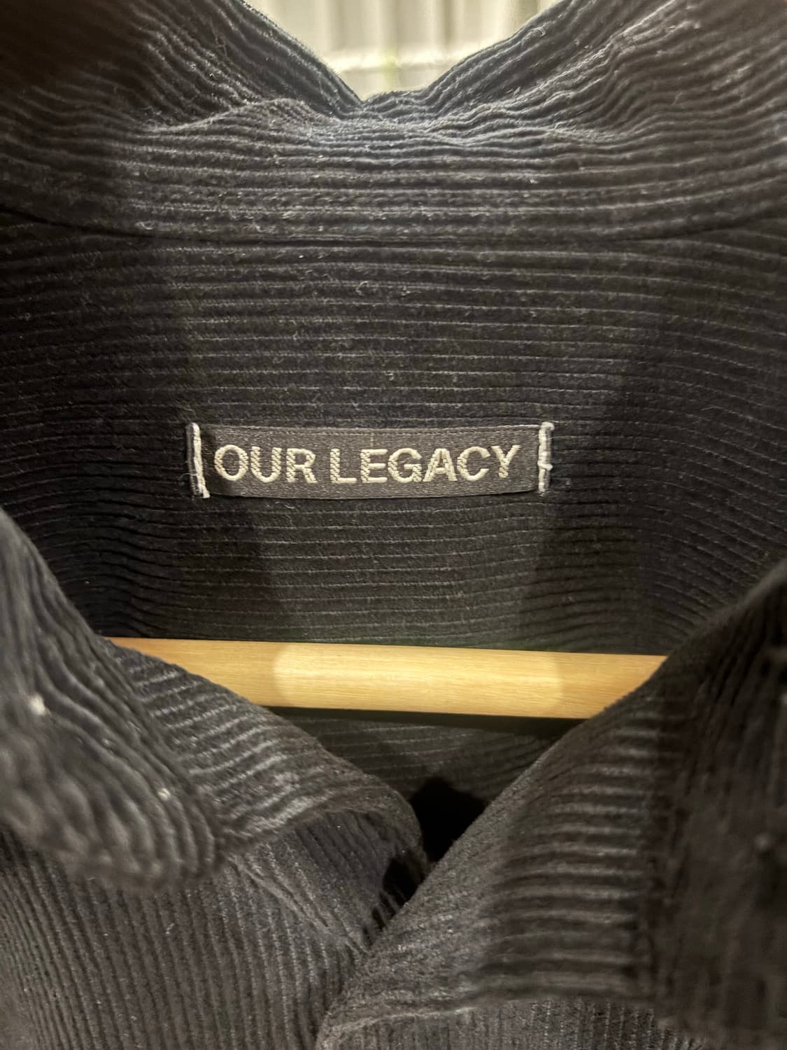 스투시 x 아워레가시 보로우드 셔츠 블랙 베이비 코드 S 상품이미지4