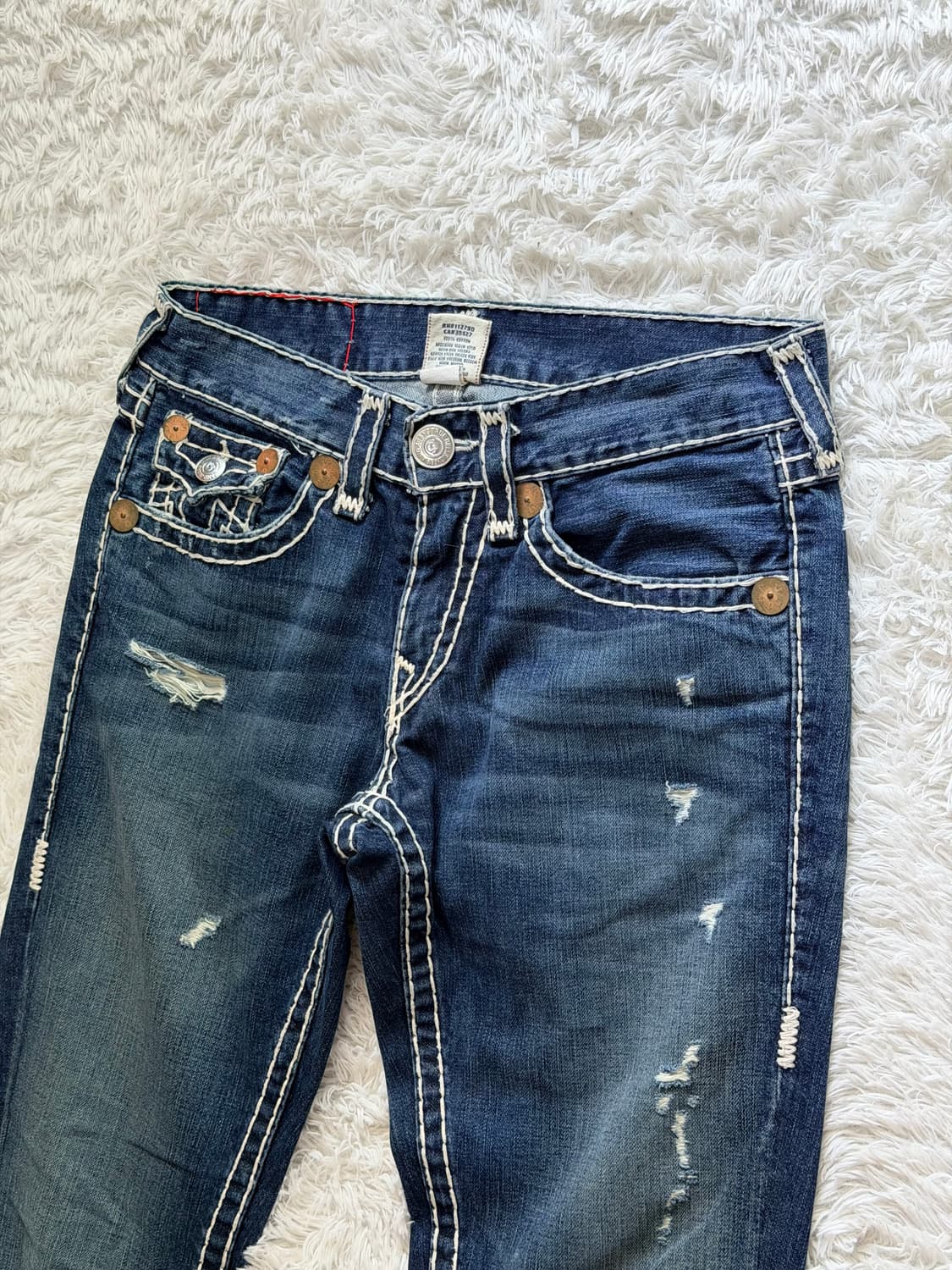 트루릴리전(True Religion) '리키 슈퍼 T' 빈티지 워싱 데님 상품이미지1