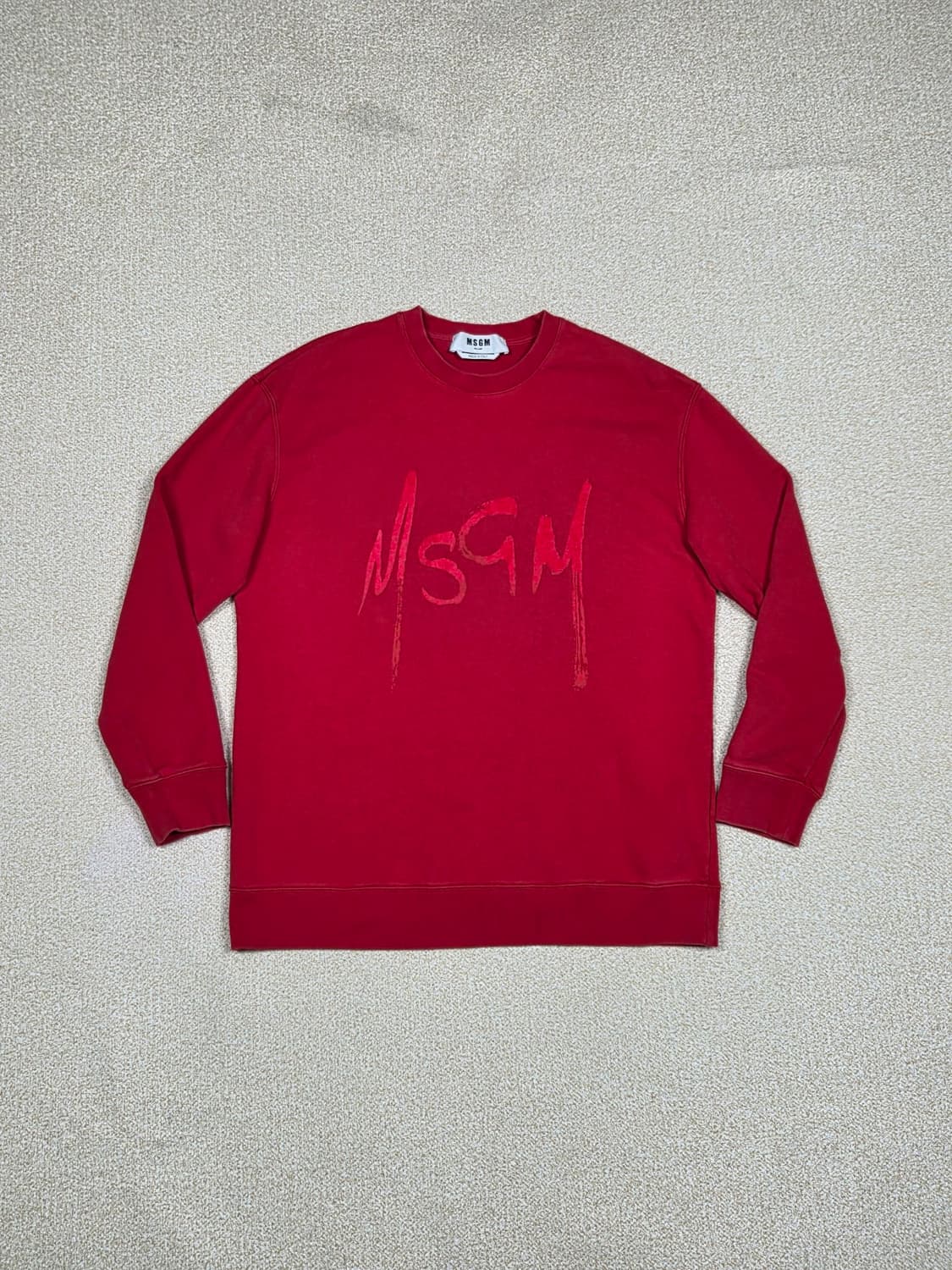[MSGM] 브러쉬드 로고 맨투맨 | A00334 상품이미지1