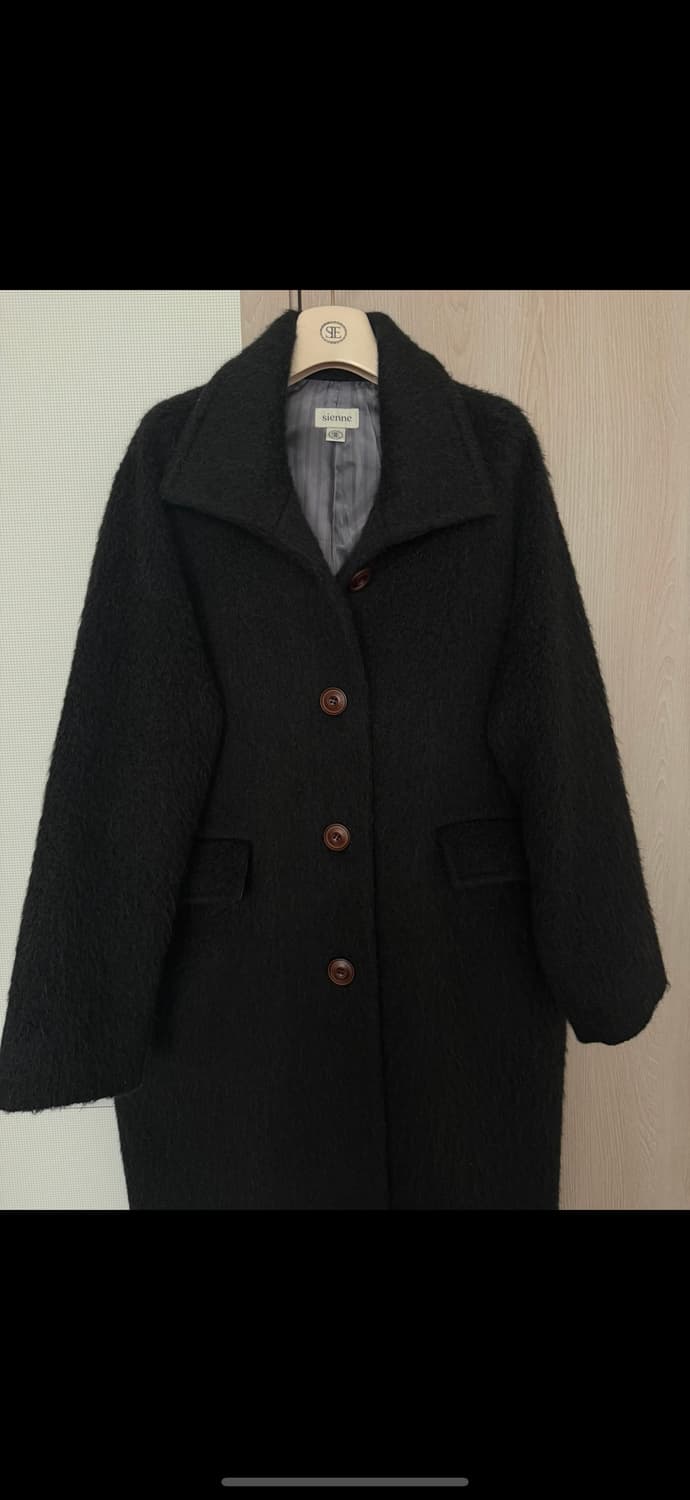 시엔느 알파카 스티치 코트 블랙 상품이미지8