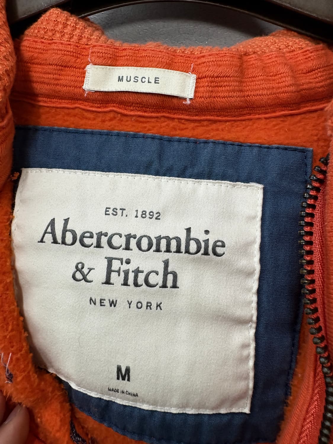 아베크롬비 빈티지 데미지 오렌지 후드집업 A3813 상품이미지7