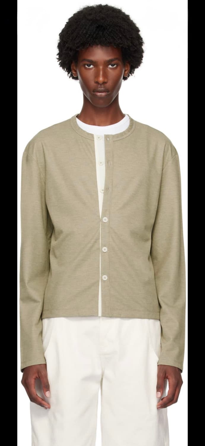 아모멘토 슬림핏 버튼업 가디건L 상품이미지2