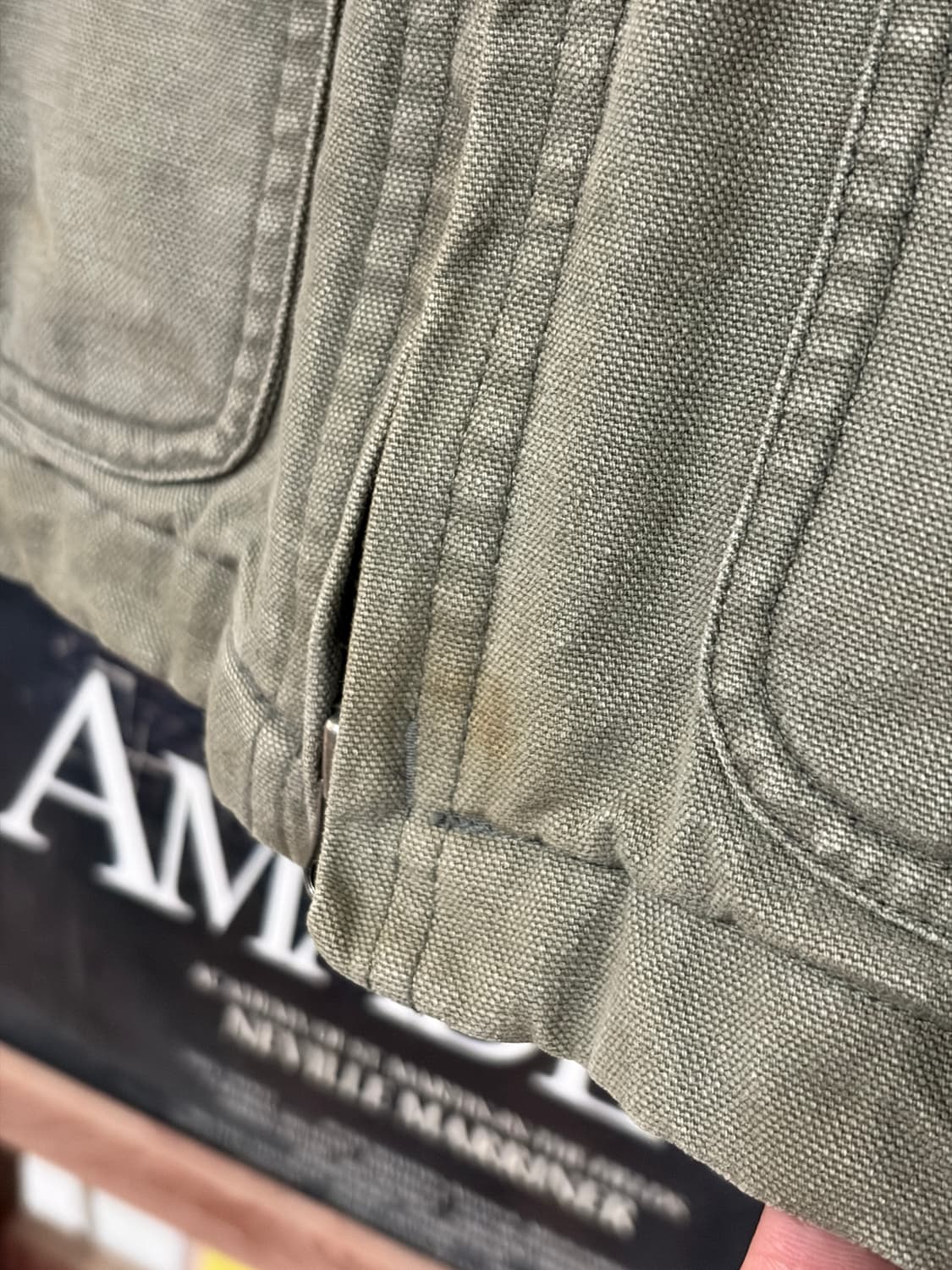 J51 할리데이비슨 투톤 캔버스 워크 자켓 상품이미지3