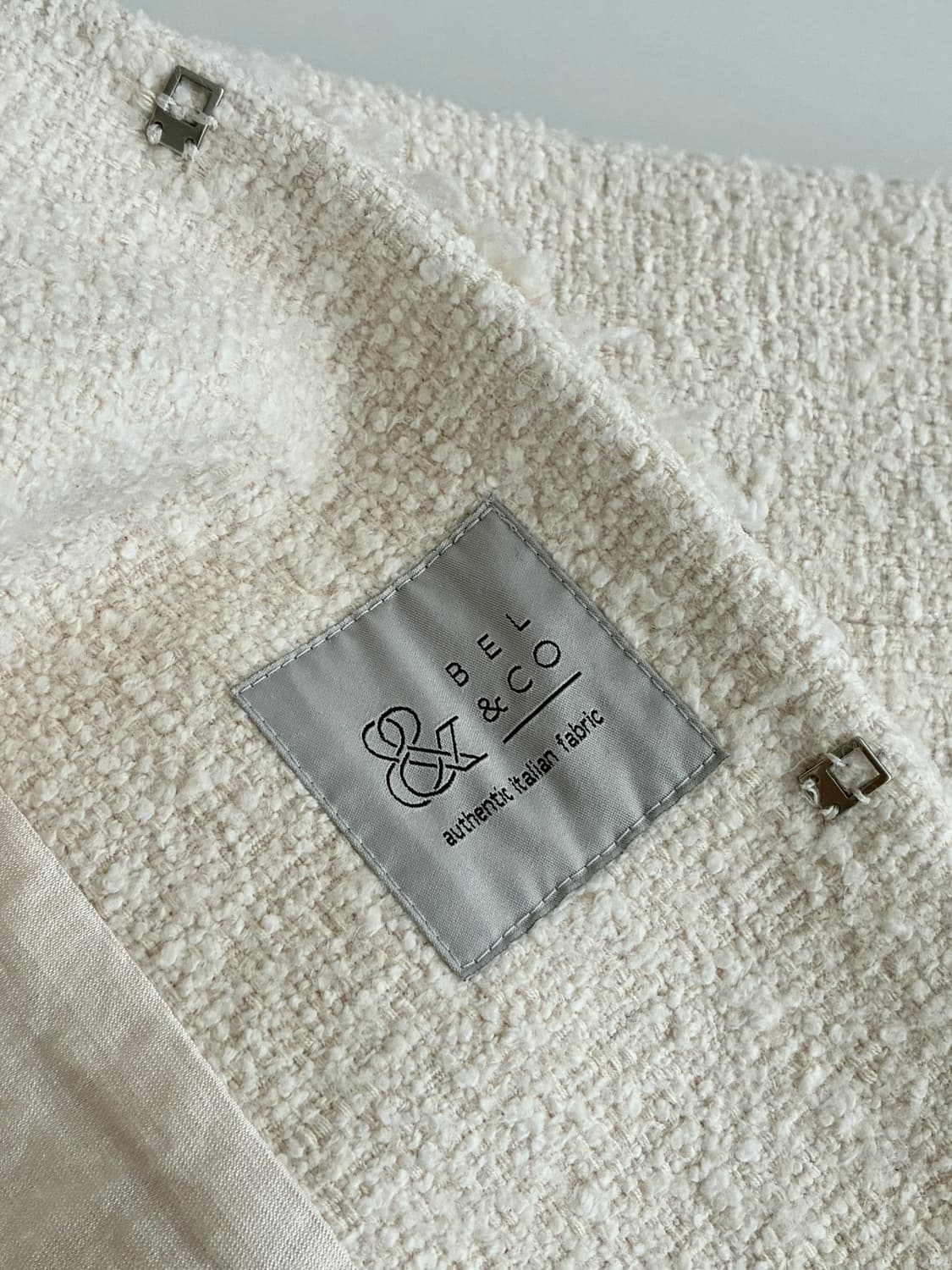 82-94-160) 한섬 SJSJ 트위드 자켓 아이보리 상품이미지7